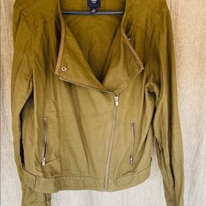 Gap Women’s Linen Jacket. Bomber style